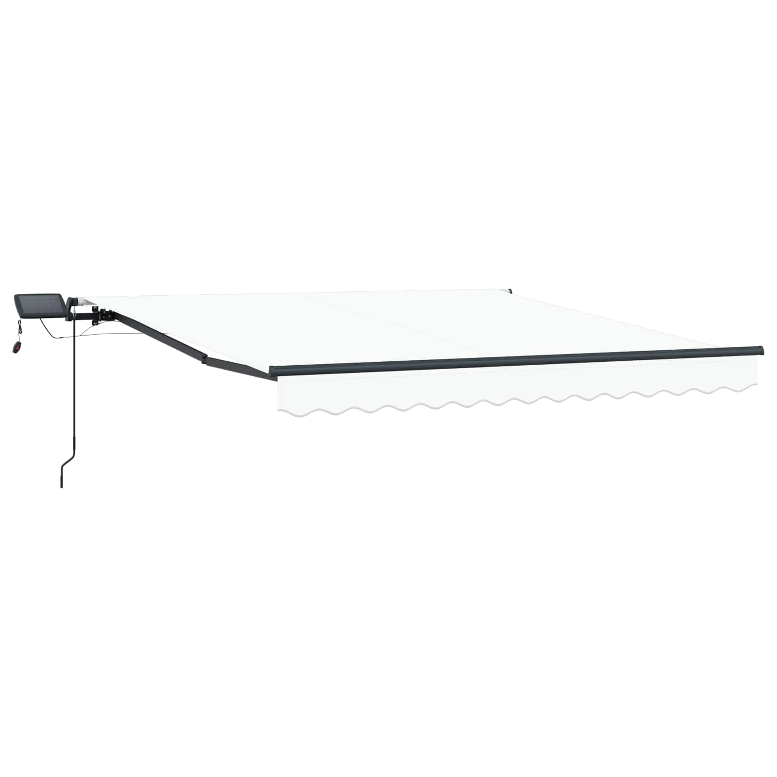 Skrovita tenda S LED lampica Bijelo 350 x 250 cm tkanina