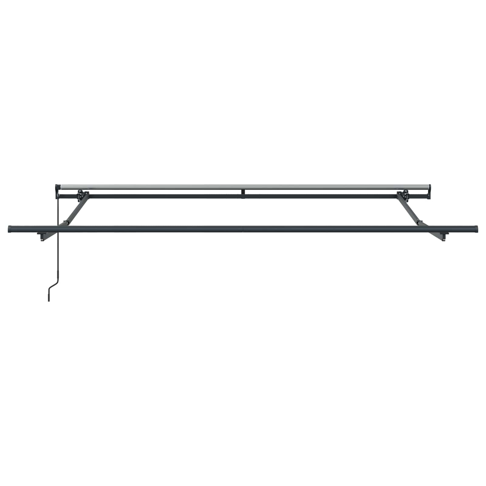 Skrovita tenda Svijetlo siva 350 x 250 cm Poliester i čelik
