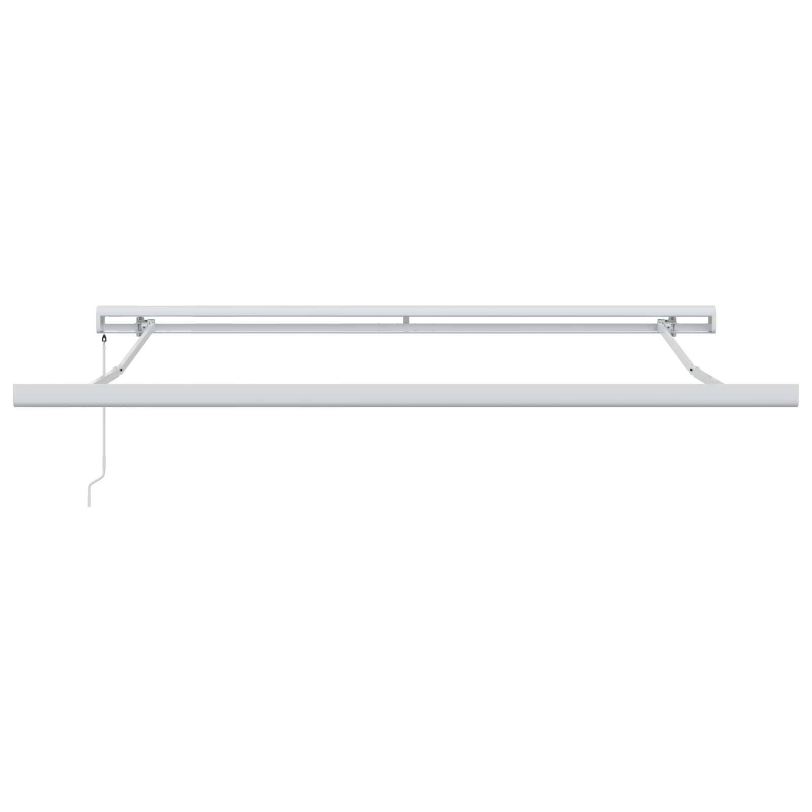 Skrovita tenda Svijetlo siva 350 x 250 cm Tkanina i Metal