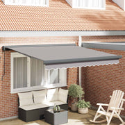 Povlačivi tende Svjetlosiva 350 x 250 cm Platno i Aluminij