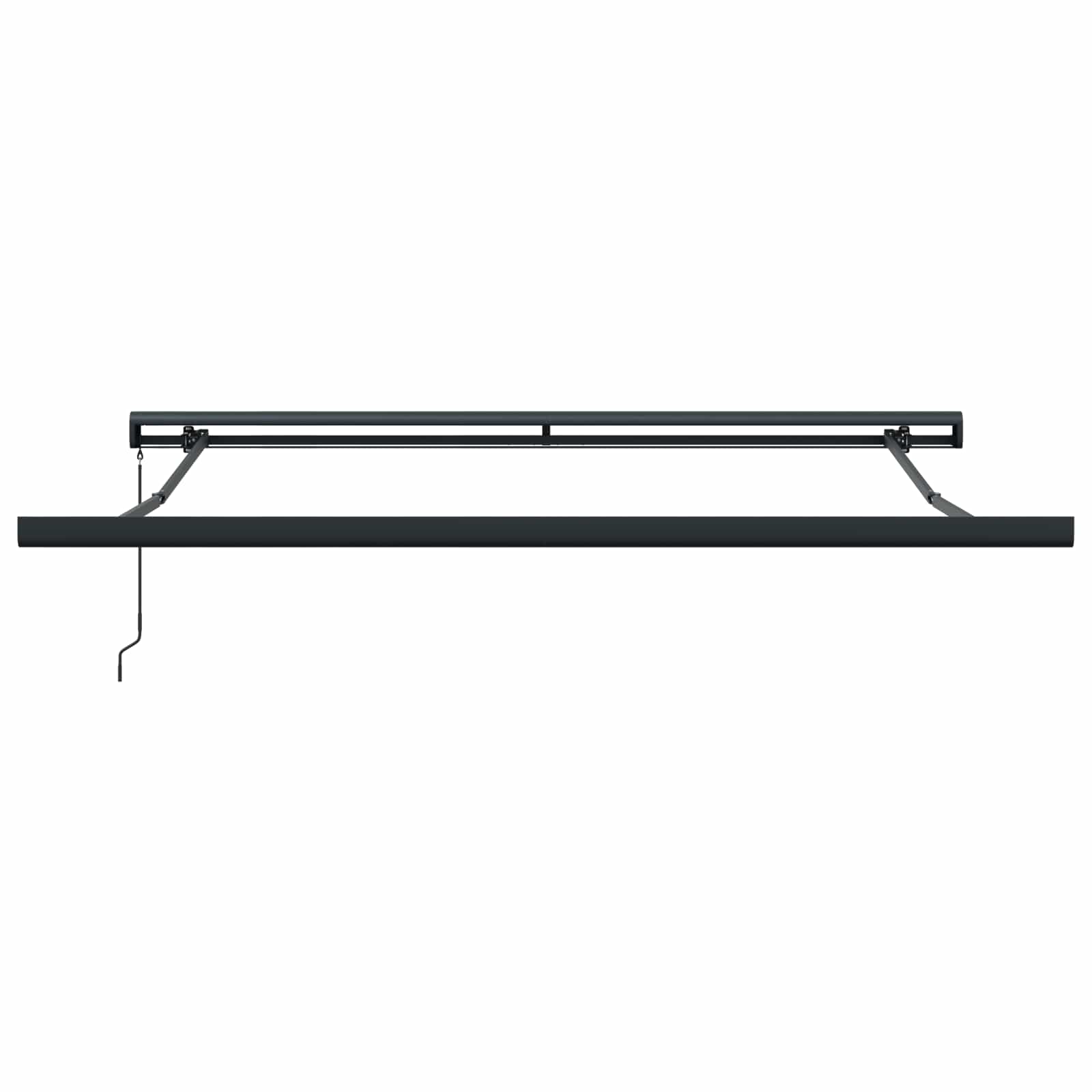 Skrovita tenda Svijetlo siva 350 x 250 cm Tkanina i Metal