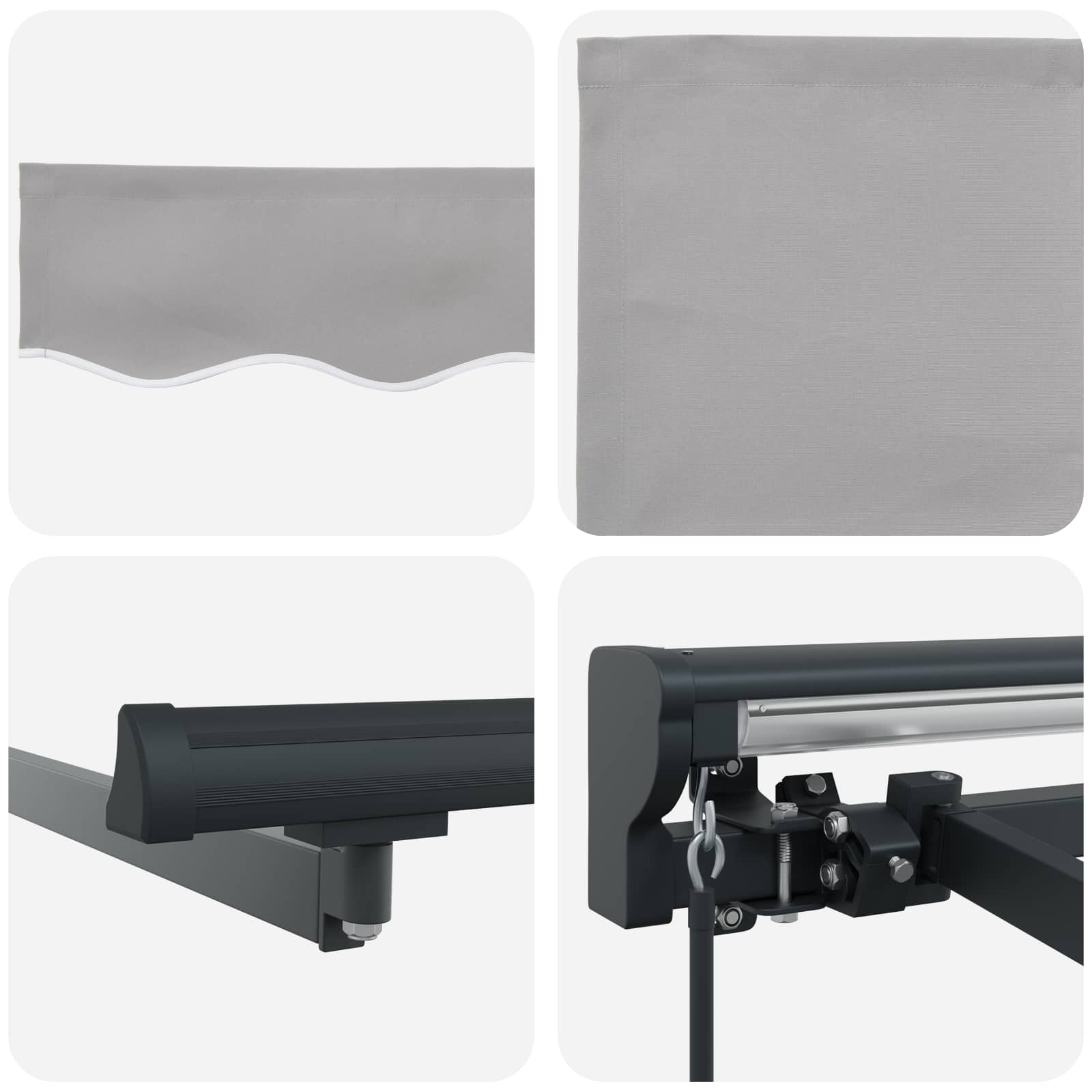 Okvir tende Svijetlo siva 350 x 250 cm Poliester s PU premazom