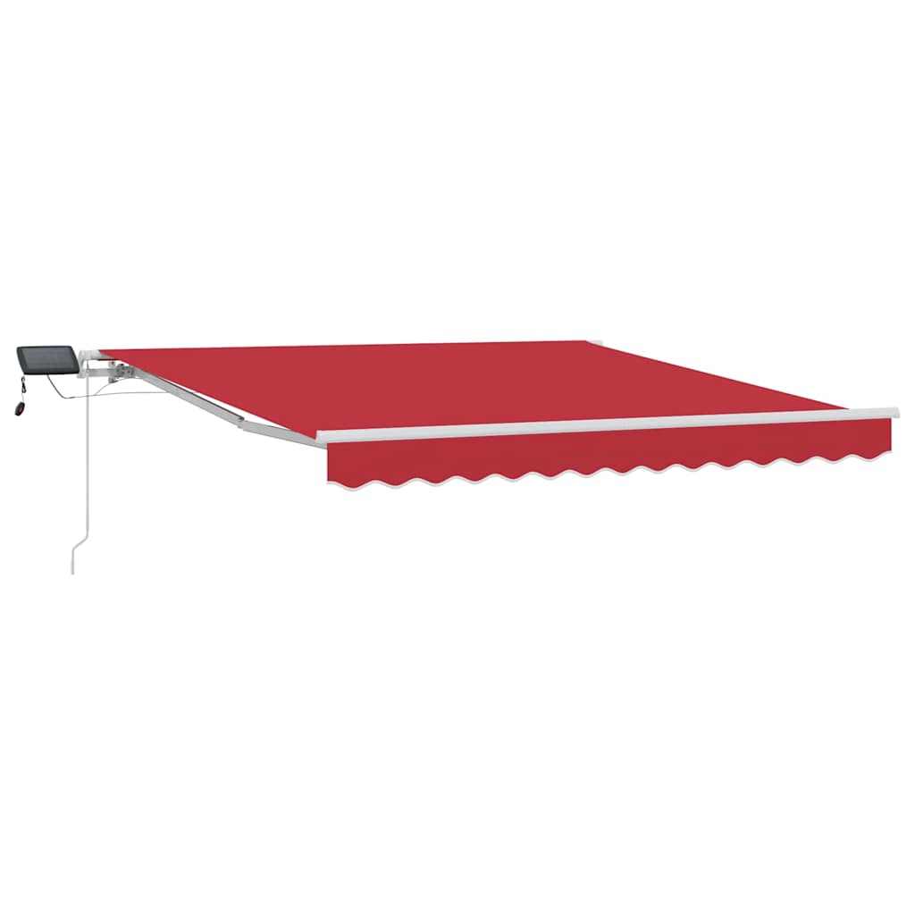 Skrovita tenda Crvena 350 x 250 cm Tkanina i čelik