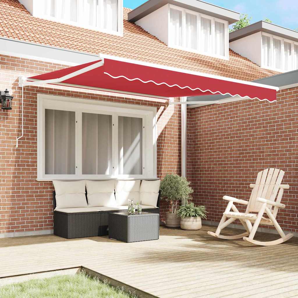 Povlačivi tende Crvena 350 x 250 cm 100% Poliester i Aluminij