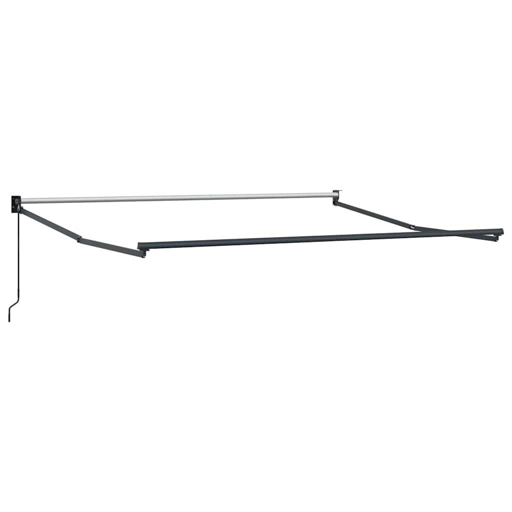 Skrovita tenda Crvena 350 x 250 cm Poliester i aluminij