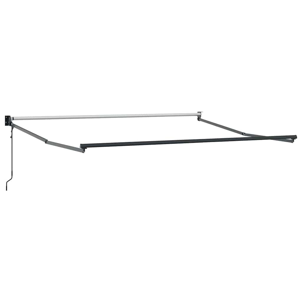 Skrovita tenda Crvena 350 x 250 cm Poliester i aluminij