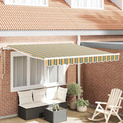 Povlačivi tende Zelena i žuta 350 x 250 cm Tkanina i Aluminij