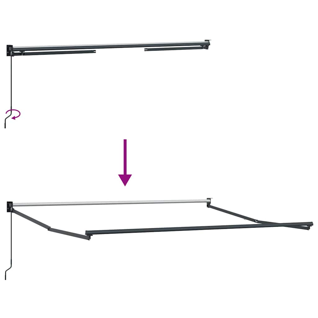 Povlačivi tende Šareni 350 x 250 cm 100% Poliester i Aluminij