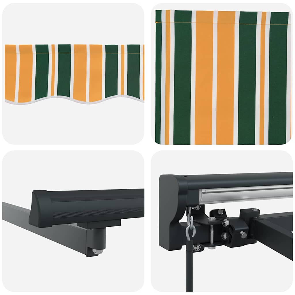 Okvir tende Zelena i žuta 350 x 250 cm Poliester s PU premazom