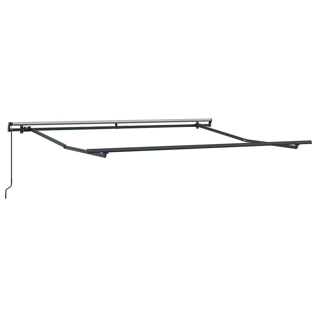Skrovita tenda Zelena i bijela 350 x 250 cm Poliester i čelik