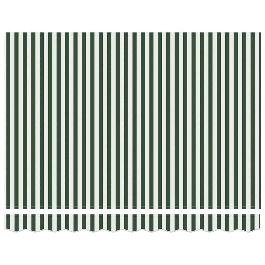 Skrovita tenda Zelena i bijela 350 x 250 cm