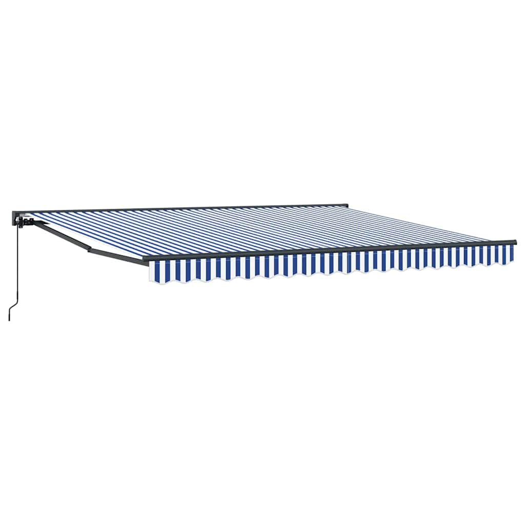 Okvir tende Plava i bijela 400 × 300 cm Poliester s PU premazom