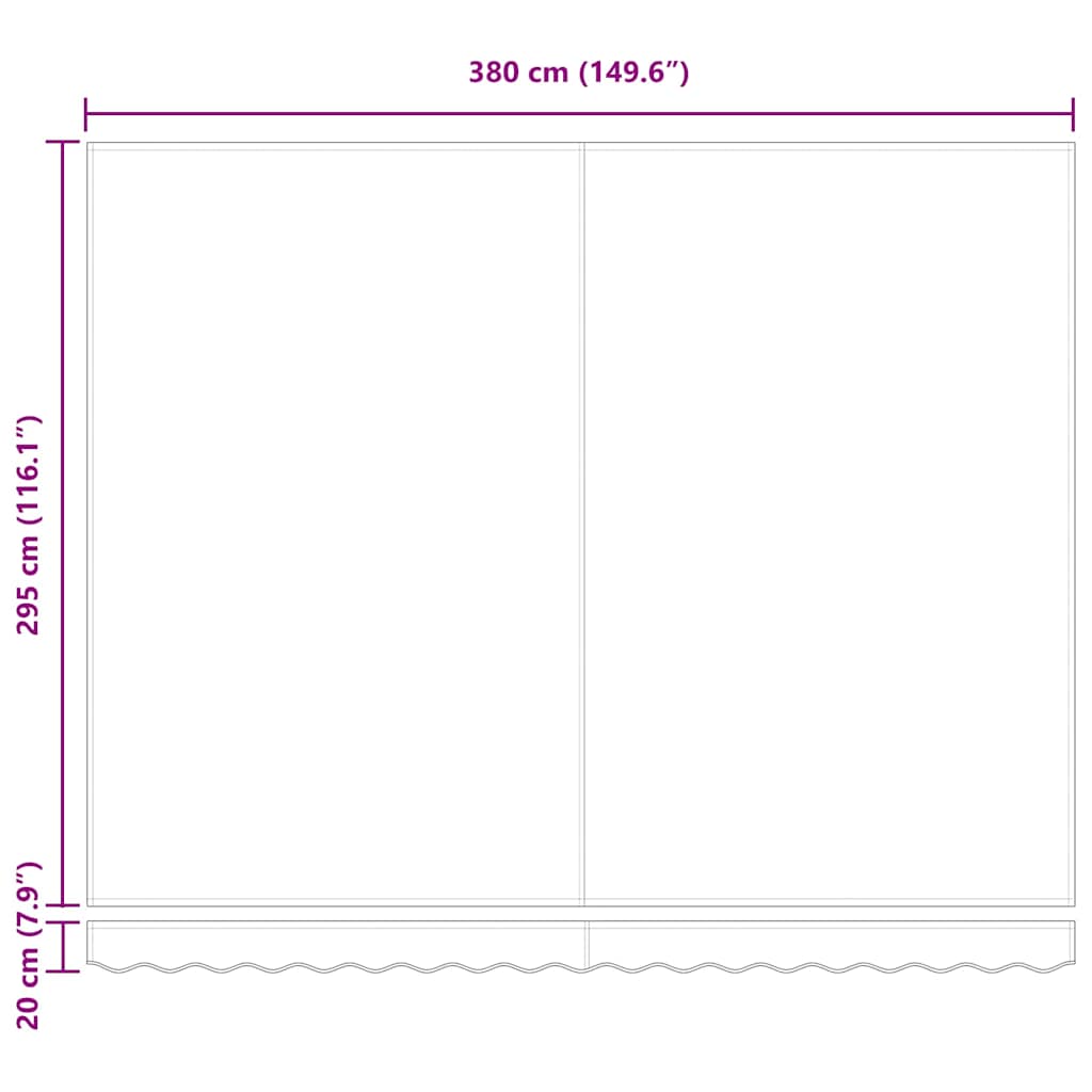 Okvir tende Plava i bijela 400 × 300 cm Poliester s PU premazom