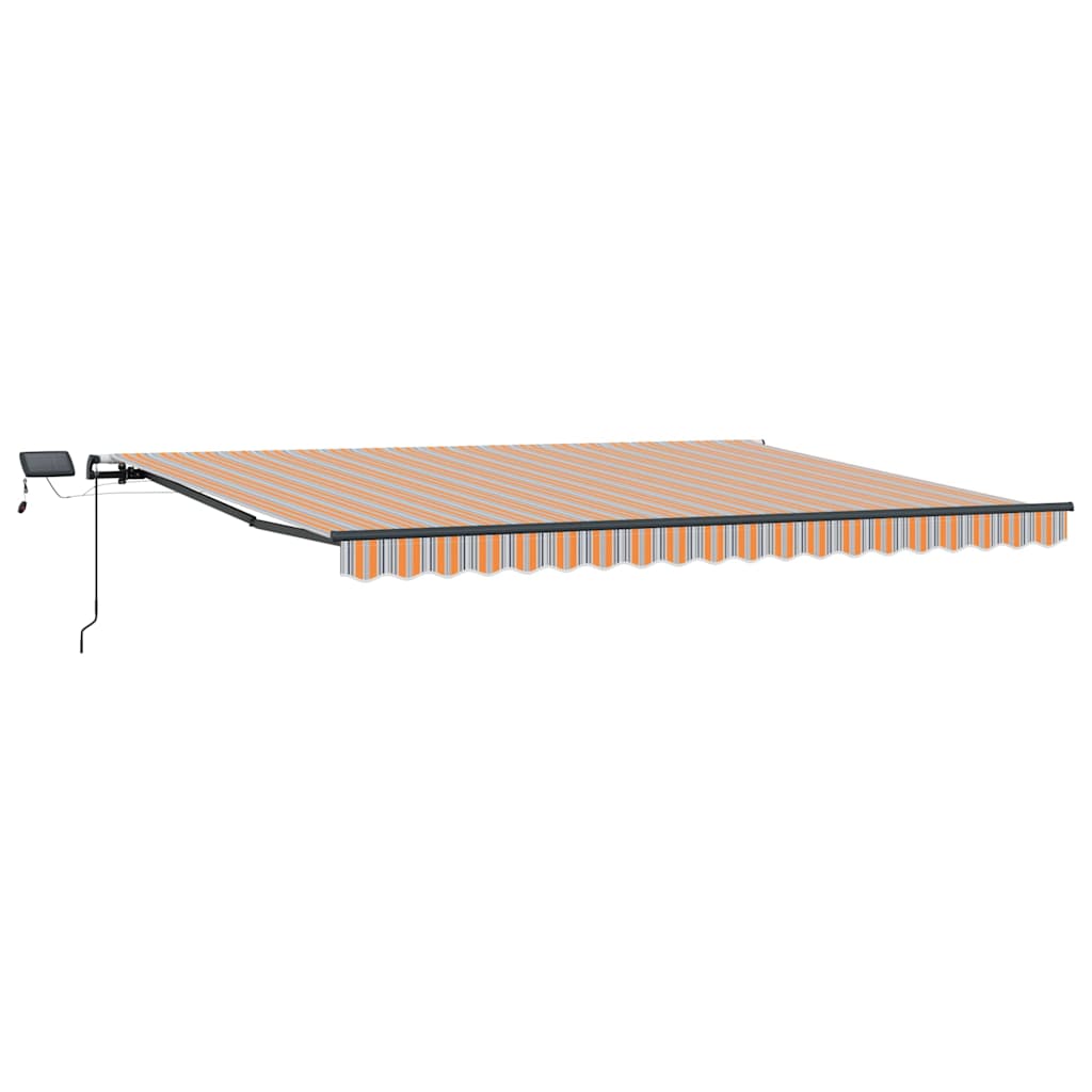 Skrovita tenda S LED lampica Šareni 400 ×300 cm tkanina