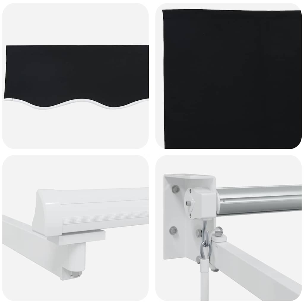 Povlačivi tende Crna 400 × 300 cm 100% Poliester i Aluminij