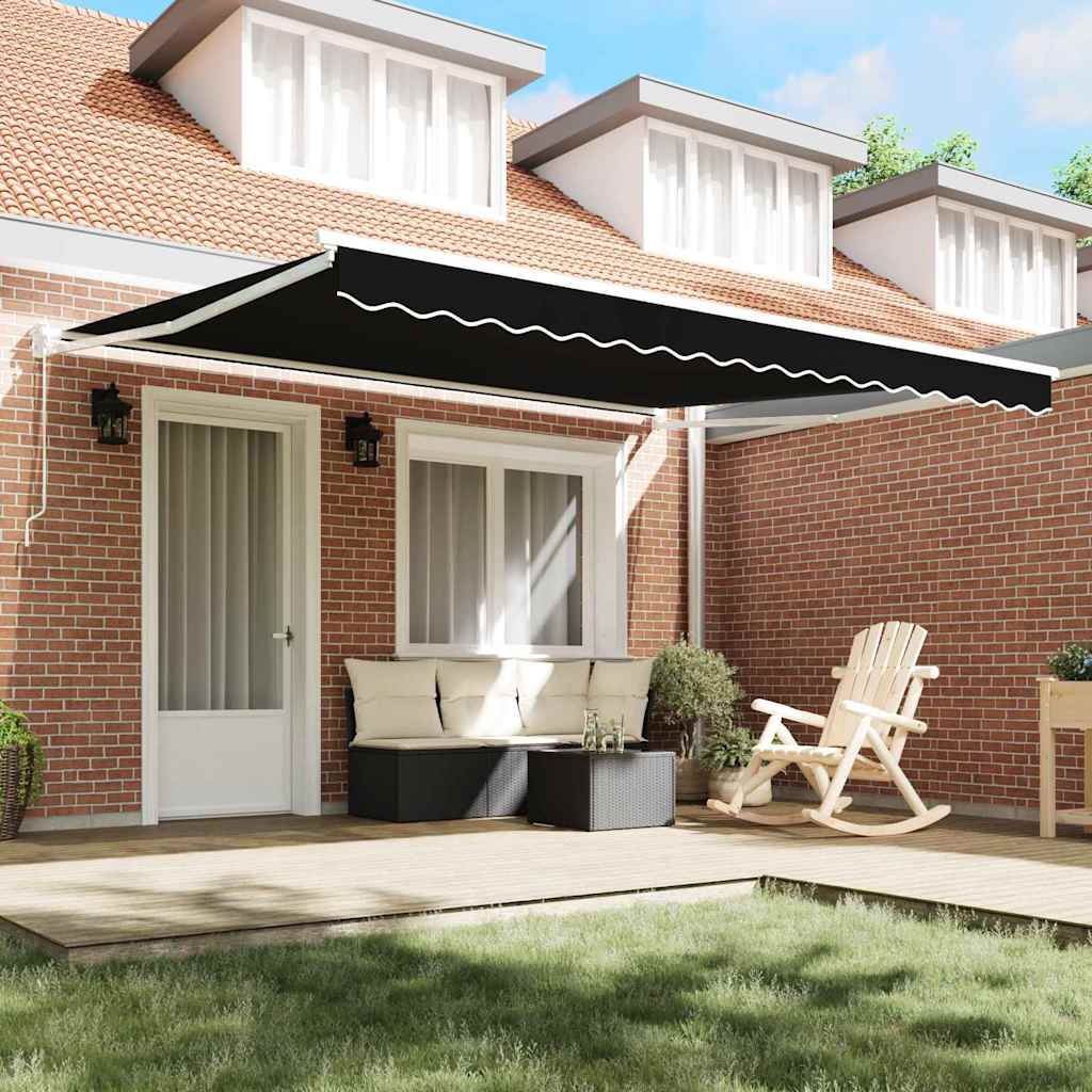 Povlačivi tende Crna 400 × 300 cm 100% Poliester i Aluminij