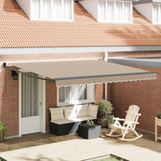 Povlačivi tende Bež 400 × 300 cm 100% Poliester i Aluminij
