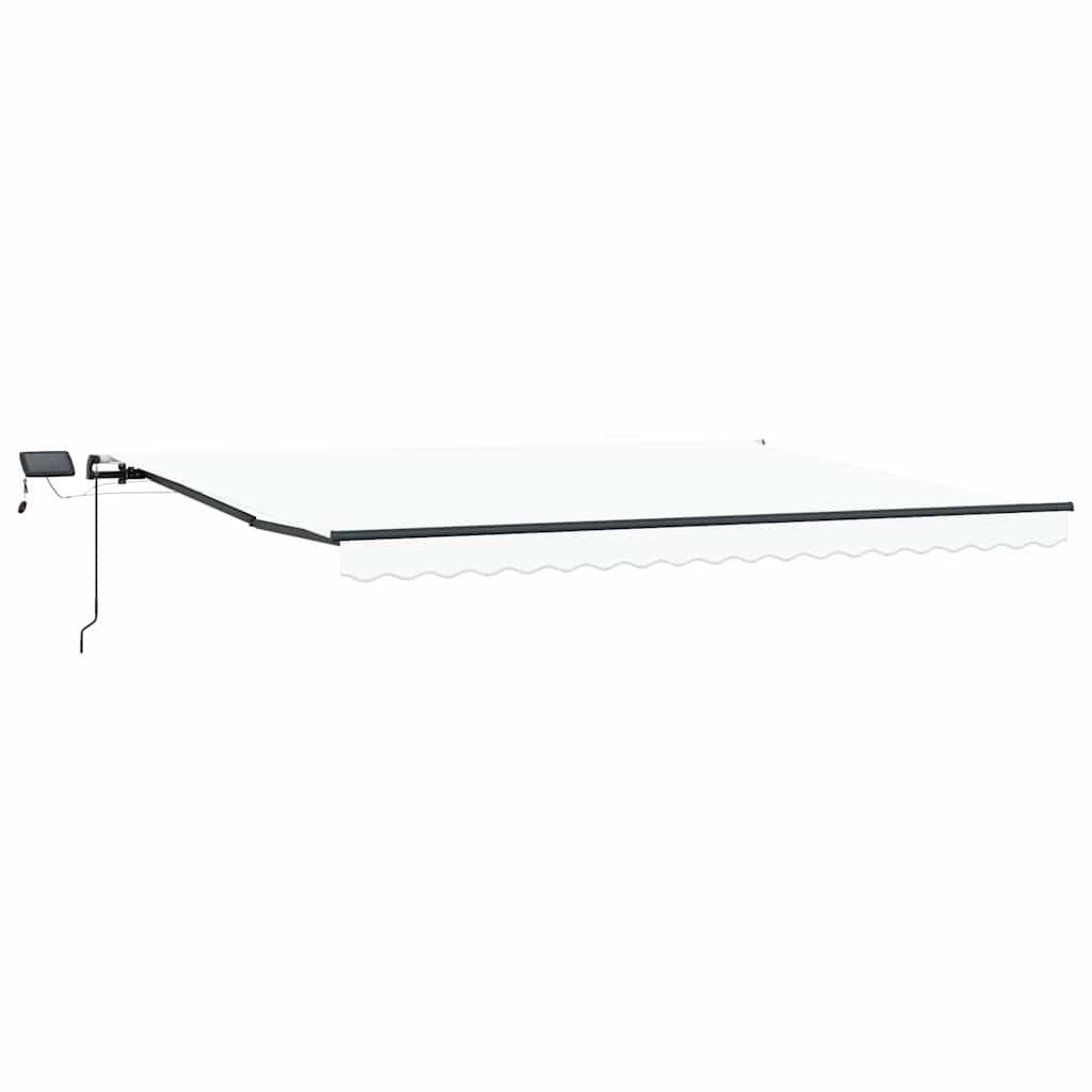 Skrovita tenda S LED lampica Bijelo 400 ×300 cm tkanina