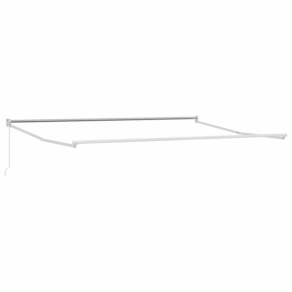Skrovita tenda Bijelo 400 × 300 cm Poliester i aluminij