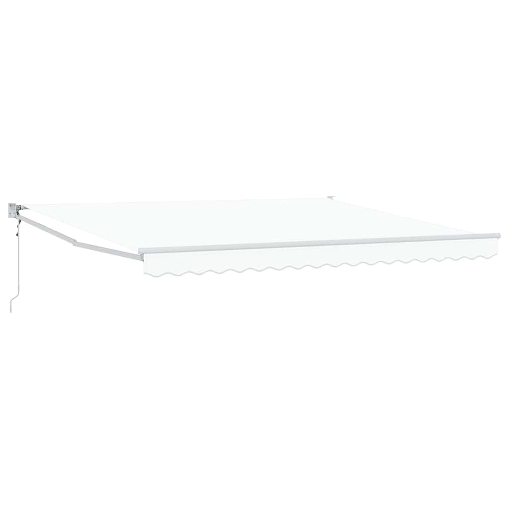 Skrovita tenda Bijelo 400 × 300 cm Poliester i aluminij