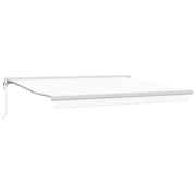 Skrovita tenda Bijelo 400 × 300 cm Tkanina i Metal