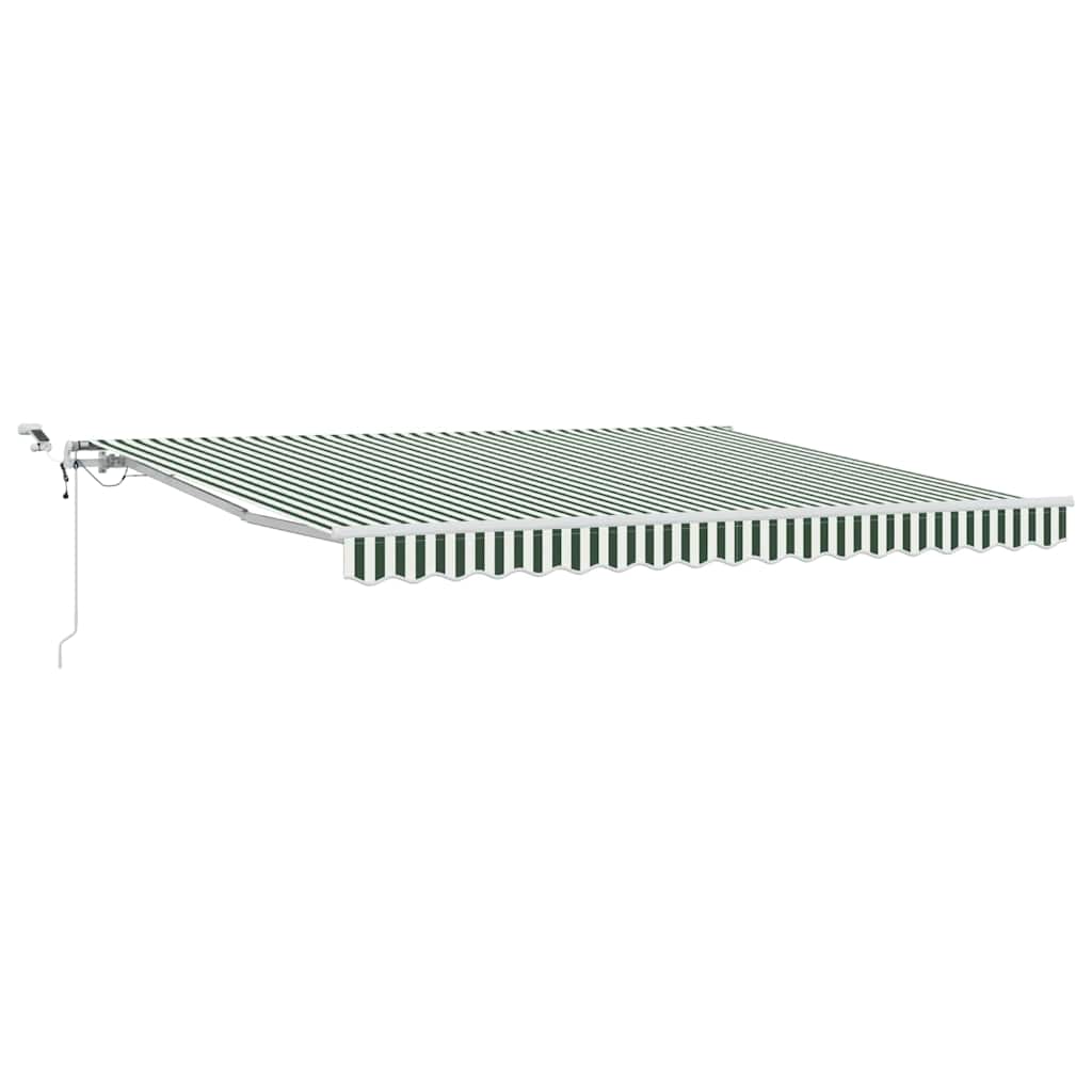 Tkanina za tende Zelena i bijela 400 × 300 cm Poliester