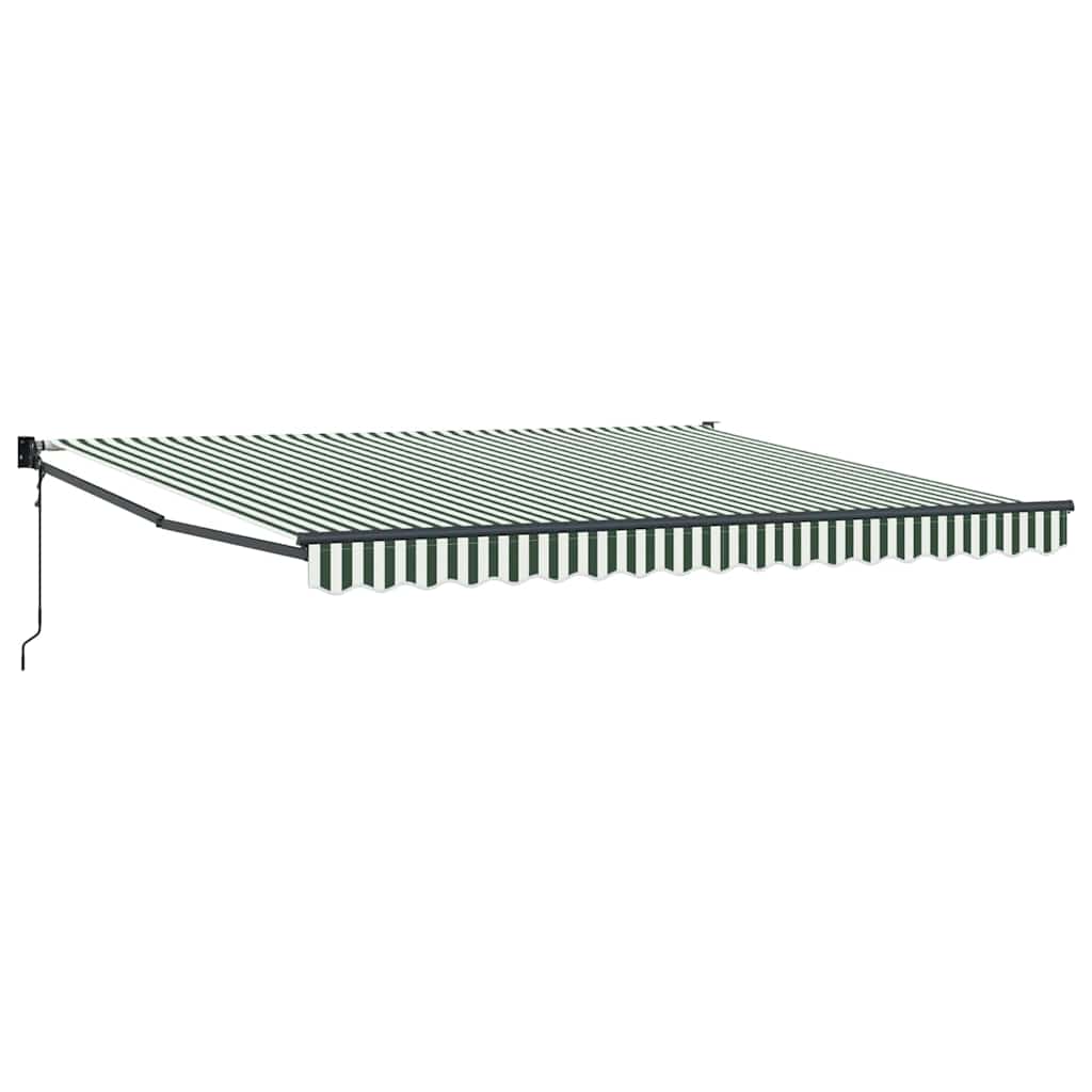 Skrovita tenda Zelena i bijela 400 × 300 cm