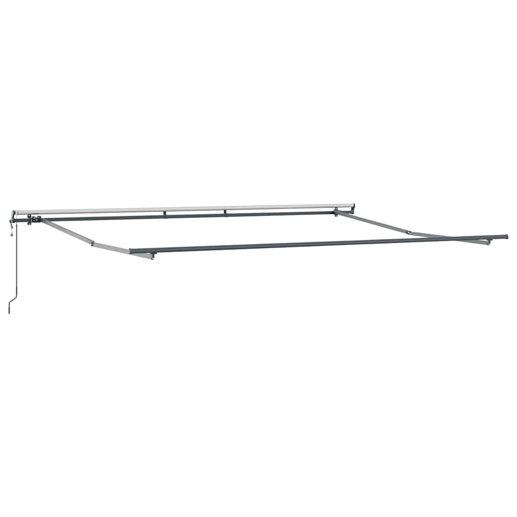 Skrovita tenda Šareni 400 × 350 cm Tkanina i Aluminij