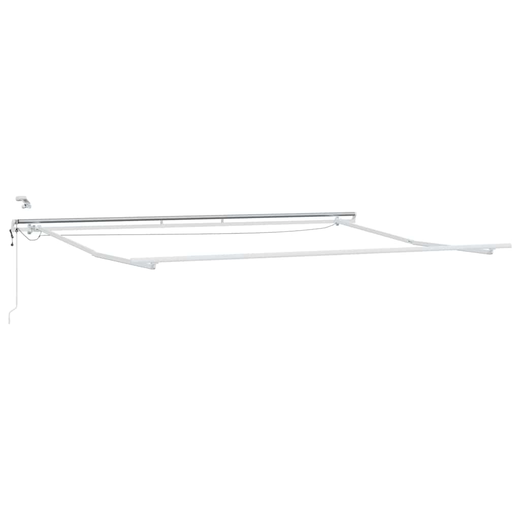 Skrovita tenda Bijelo 400 × 350 cm Poliester i metal