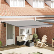 Skrovita tenda Svijetlo siva 400 × 350 cm Tkanina i Aluminij