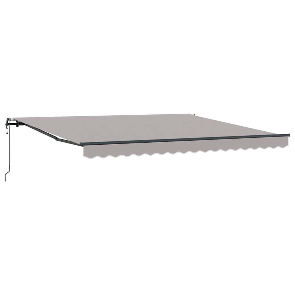 Skrovita tenda Svijetlo siva 400 × 350 cm Tkanina i Aluminij