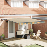 Skrovita tenda Zelena i žuta 400 × 350 cm tkanina