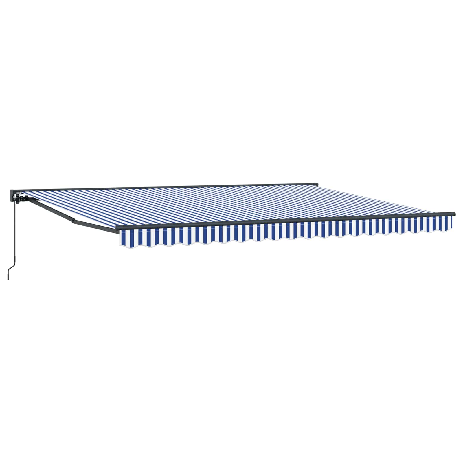 Okvir tende Plava i bijela 450 × 300 cm Poliester s PU premazom