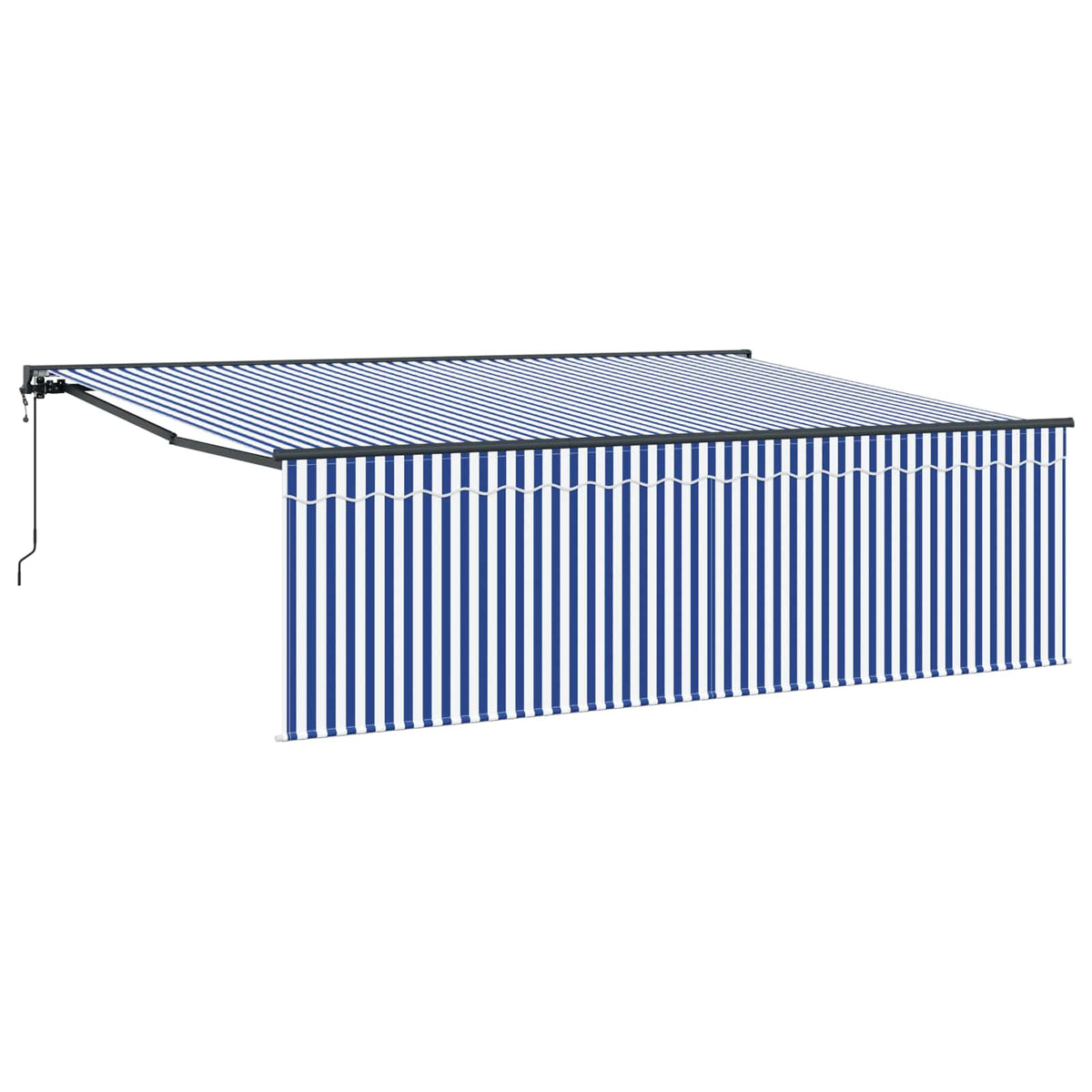 Povlačivi tende Plava i bijela 400 × 300 cm