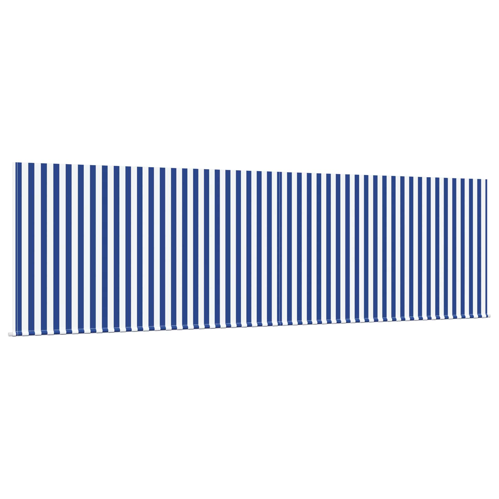 Skrovita tenda Plava i bijela 400 × 300 cm Poliester i aluminij