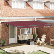 Okvir tende Tamno crvena 450 × 300 cm Poliester s PU premazom