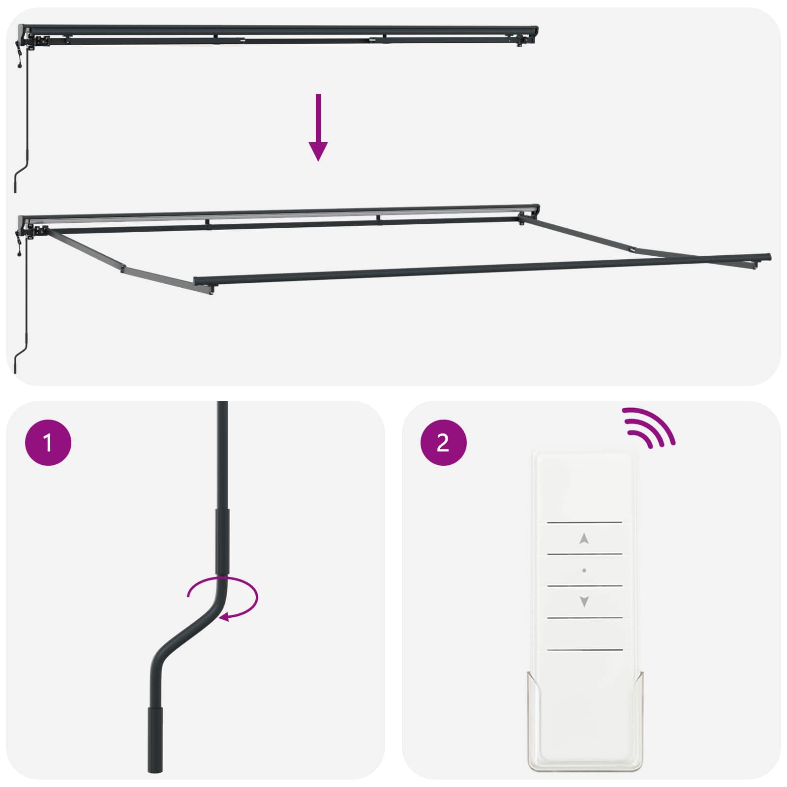 Okvir tende Smeđa 450 × 300 cm Poliester s PU premazom