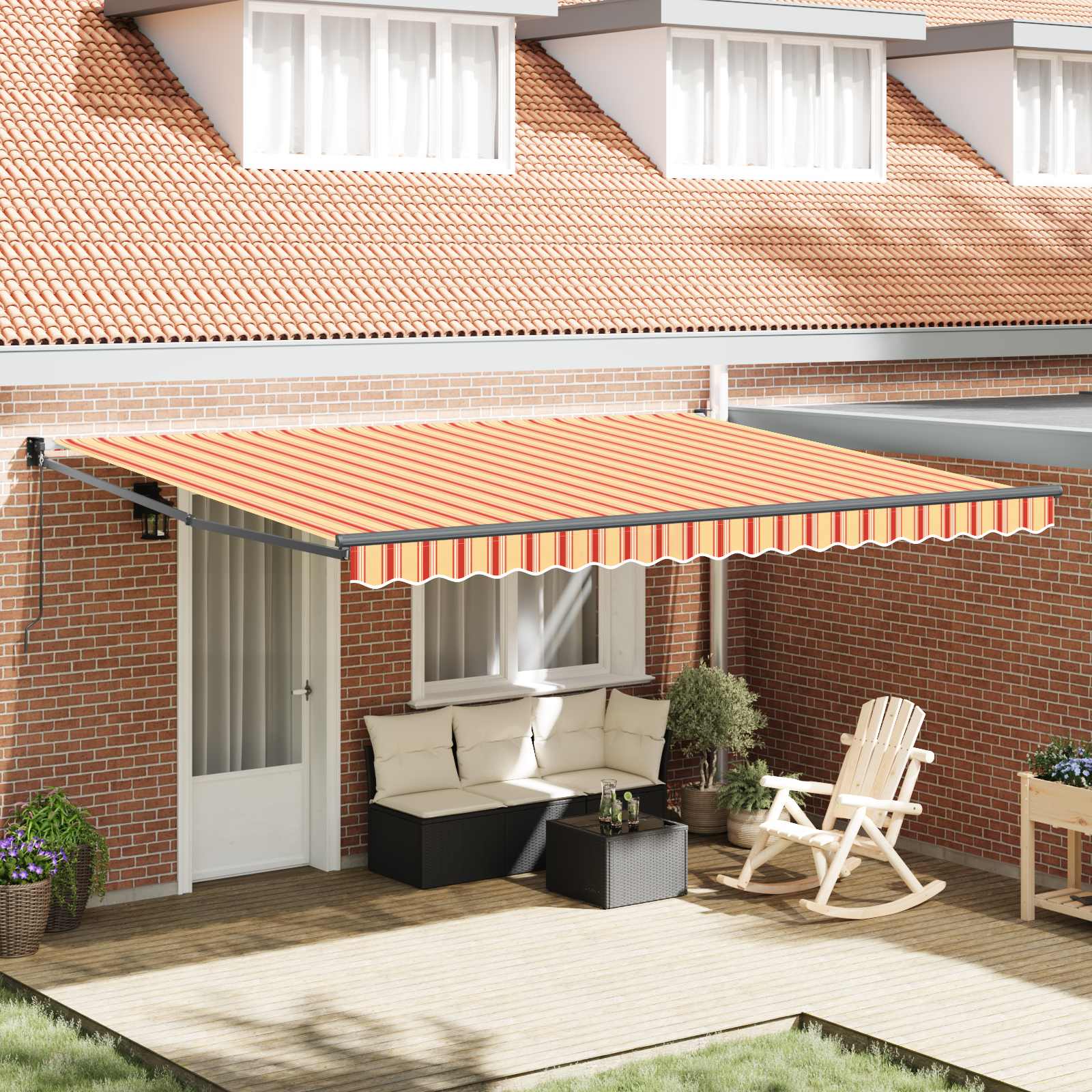 Nadstrešnica Žuta i narančasta 450 x 300 x 165 cm