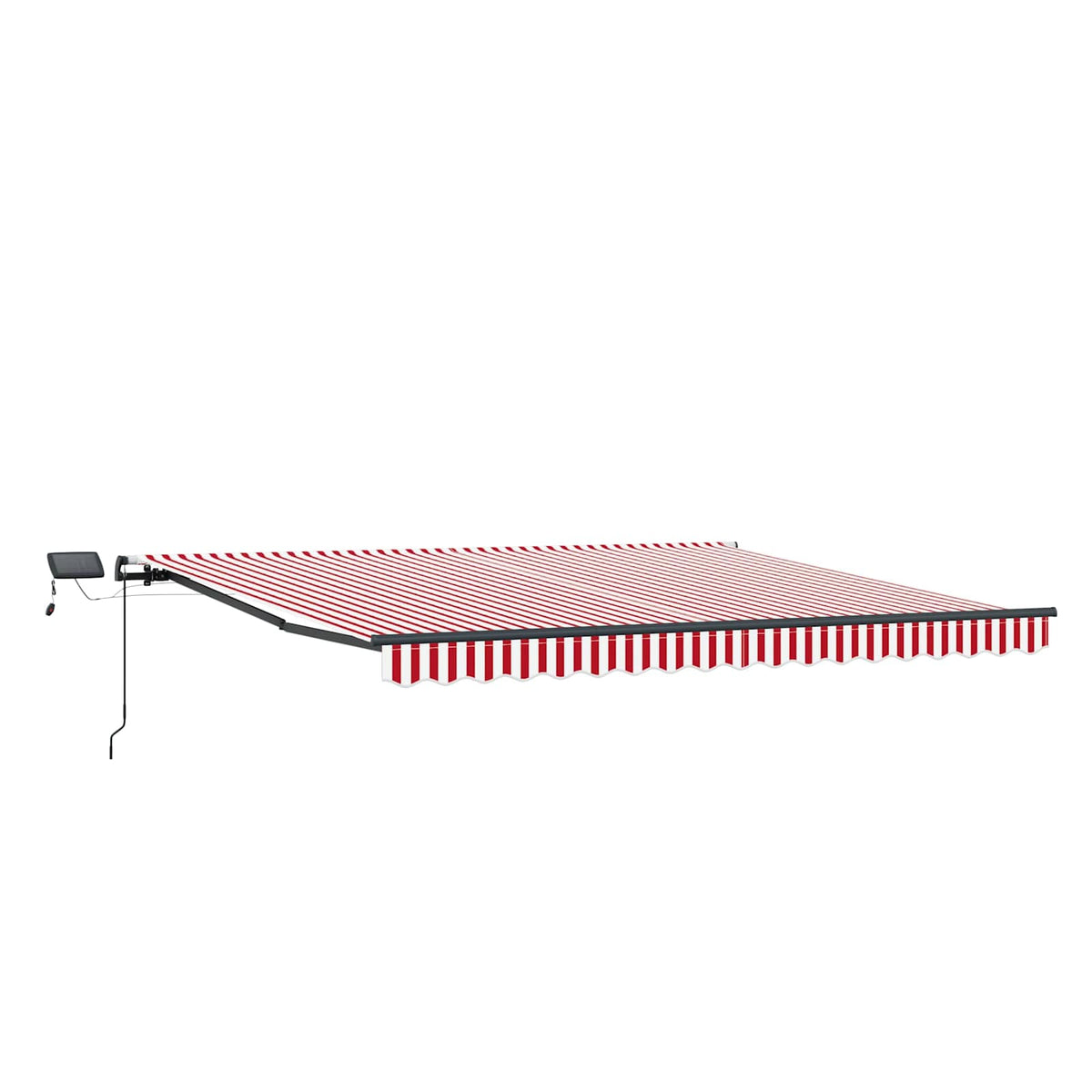 Skrovita tenda Crvena i bijela 450 ×300 cm tkanina