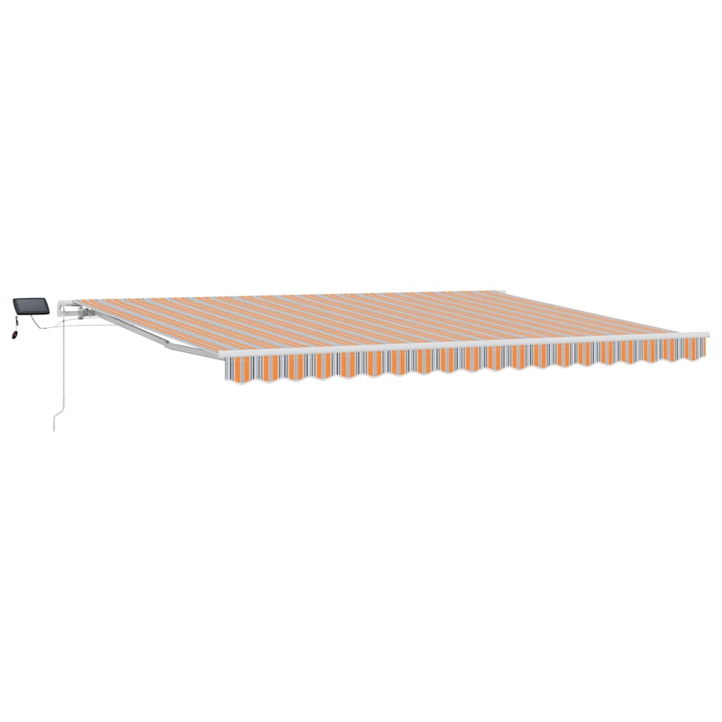 Skrovita tenda Šareni 450 × 300 cm Tkanina i čelik