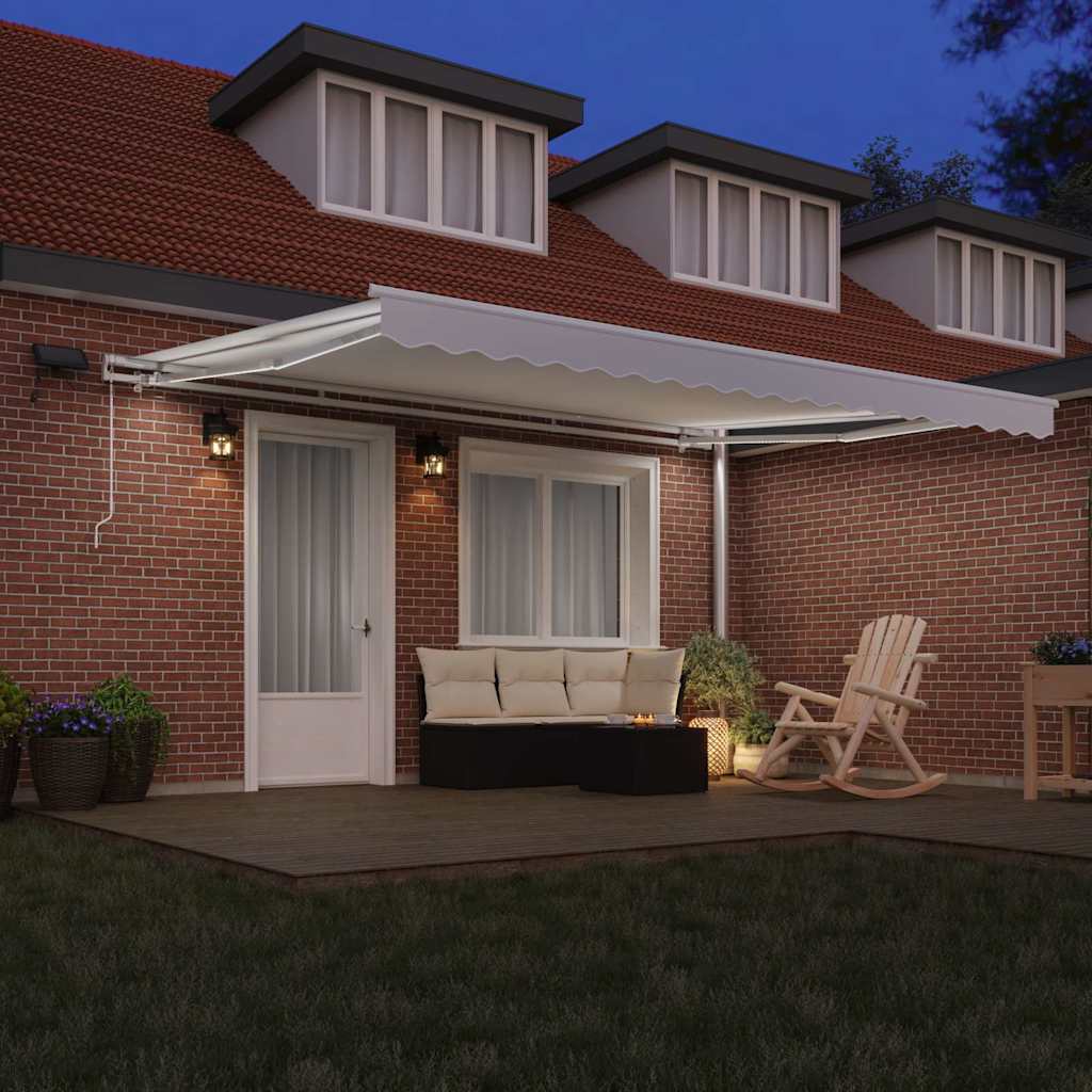 Skrovita tenda s Bijelo 450 ×300 cm tkanina