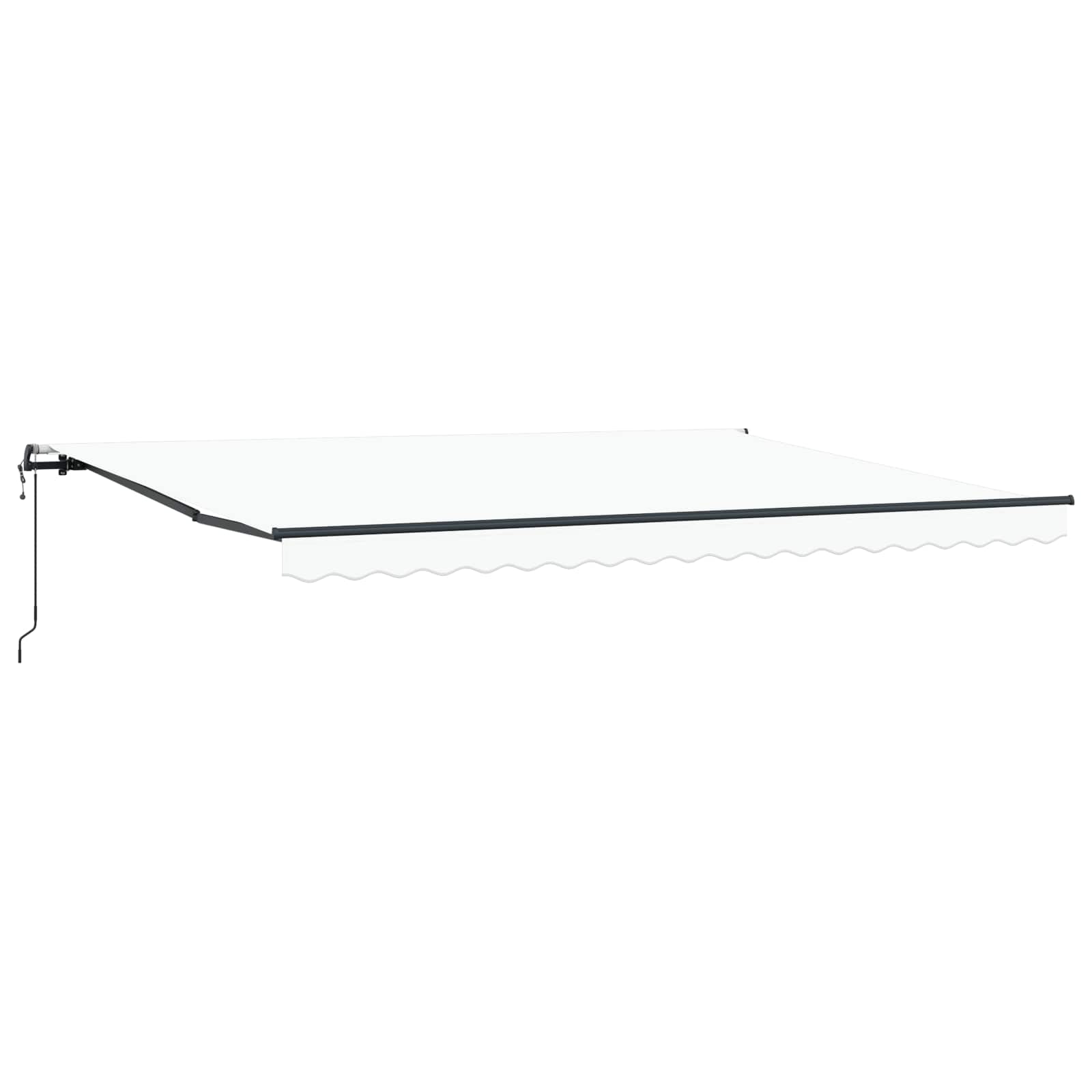 Skrovita tenda Bijelo 450 × 300 cm Tkanina i Aluminij