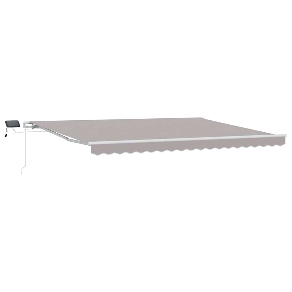 Skrovita tenda Svijetlo siva 450 × 300 cm Tkanina i čelik