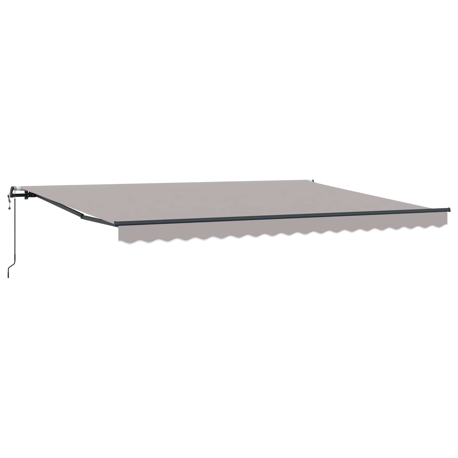 Skrovita tenda Svijetlo siva 450 × 300 cm Tkanina i Aluminij