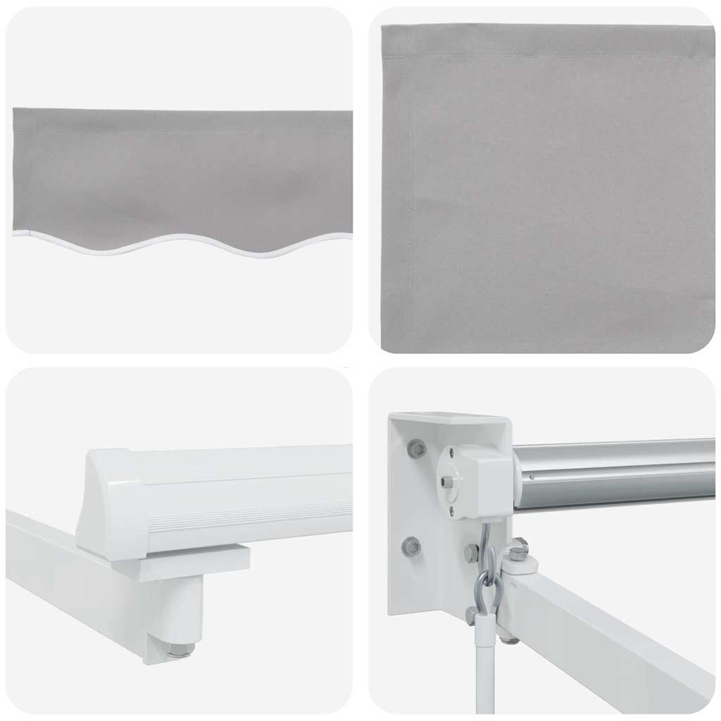 Nadstrešnica Svijetlo siva 450 x 300 x 165 cm Poliester i metal