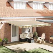 Povlačivi tende Zelena i žuta 450 × 300 cm Tkanina i Aluminij
