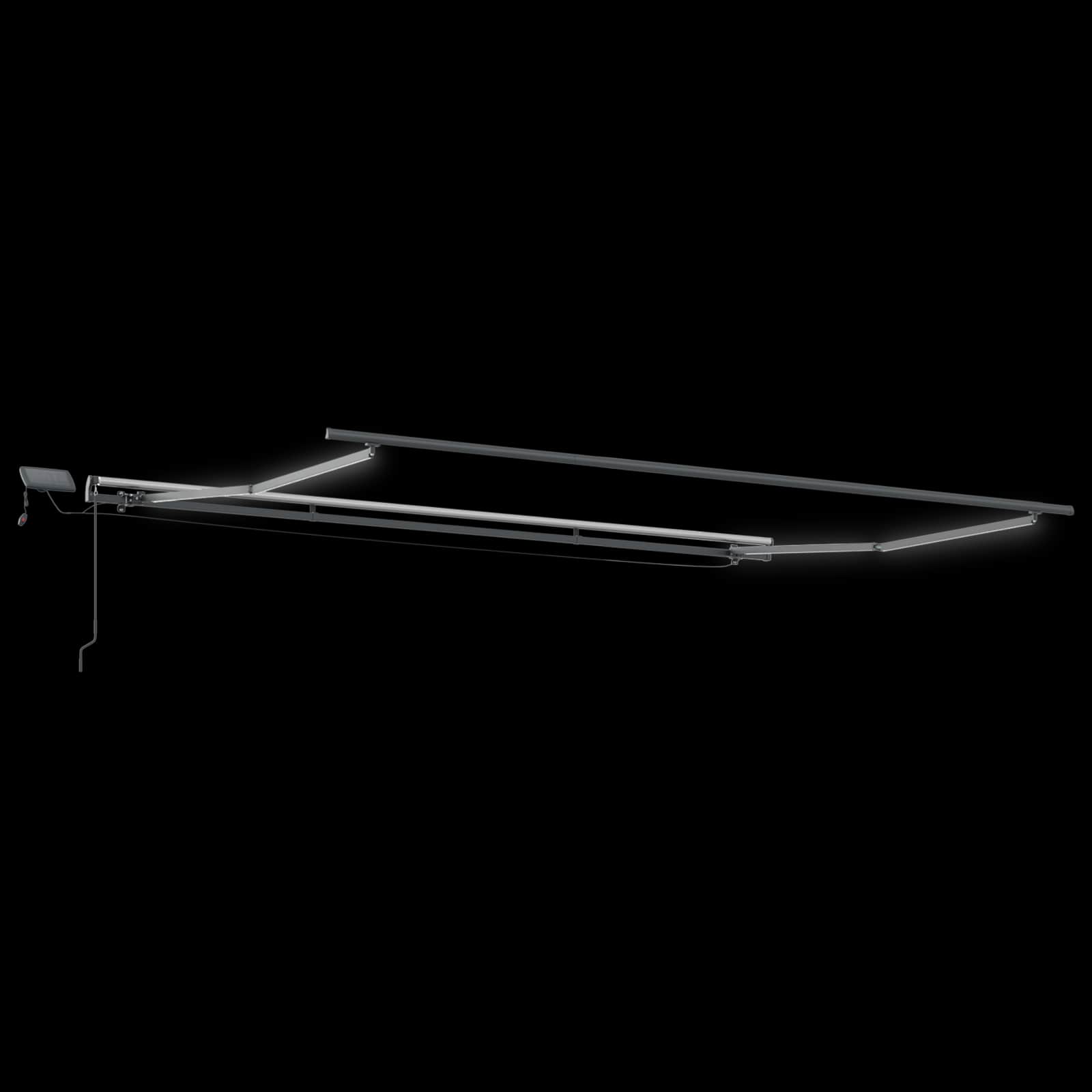 Skrovita tenda Zelena i bijela 450 ×300 cm tkanina