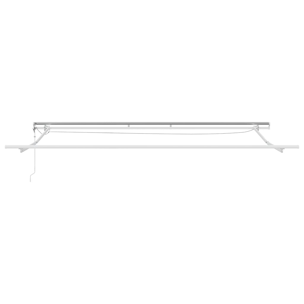 Skrovita tenda S LED lampica Narančasta i smeđa 450 × 350 cm