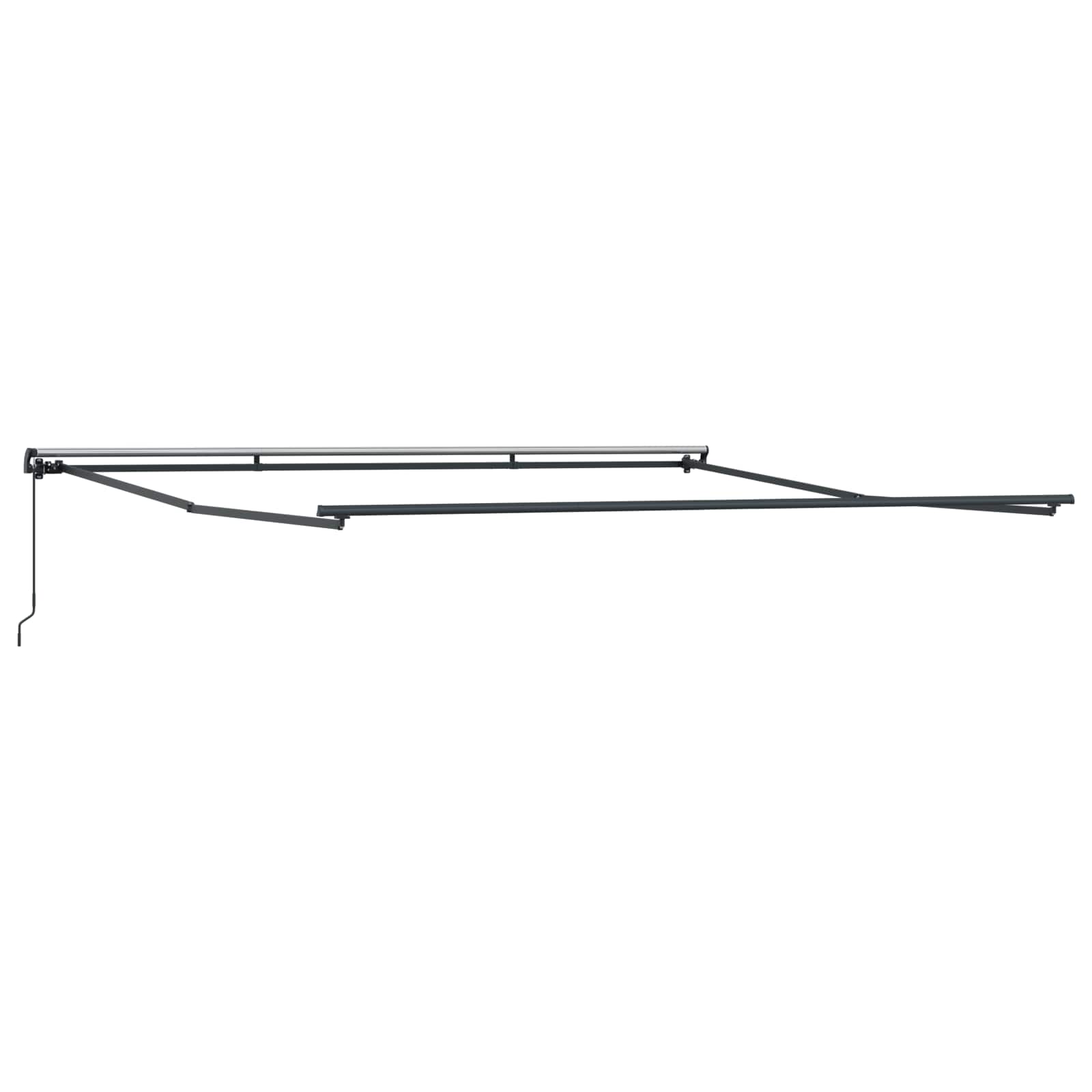 Skrovita tenda Šareni 450 × 350 cm Poliester i čelik