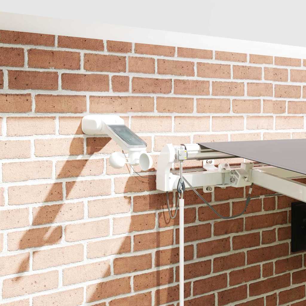 Skrovita tenda Svijetlo siva 450 × 350 cm Poliester i metal